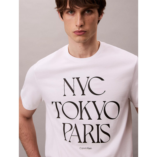 Calvin Klein Ανδρική κοντομάνικη μπλούζα Flagship Cities Graphic Relaxed T-Shirt